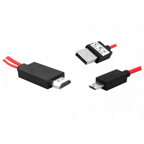 Laidas MHL HDMI-microUSB+USB (K-L-K) 0.2m 